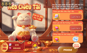 Mèo chiêu tài 888slot - Tựa game đậm chất văn hóa phương Đông gây sốt thị trường